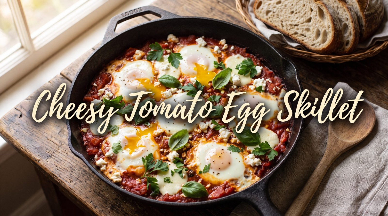 Cheesy Tomato Egg Skillet Recipe | Easy One-Pan Meal