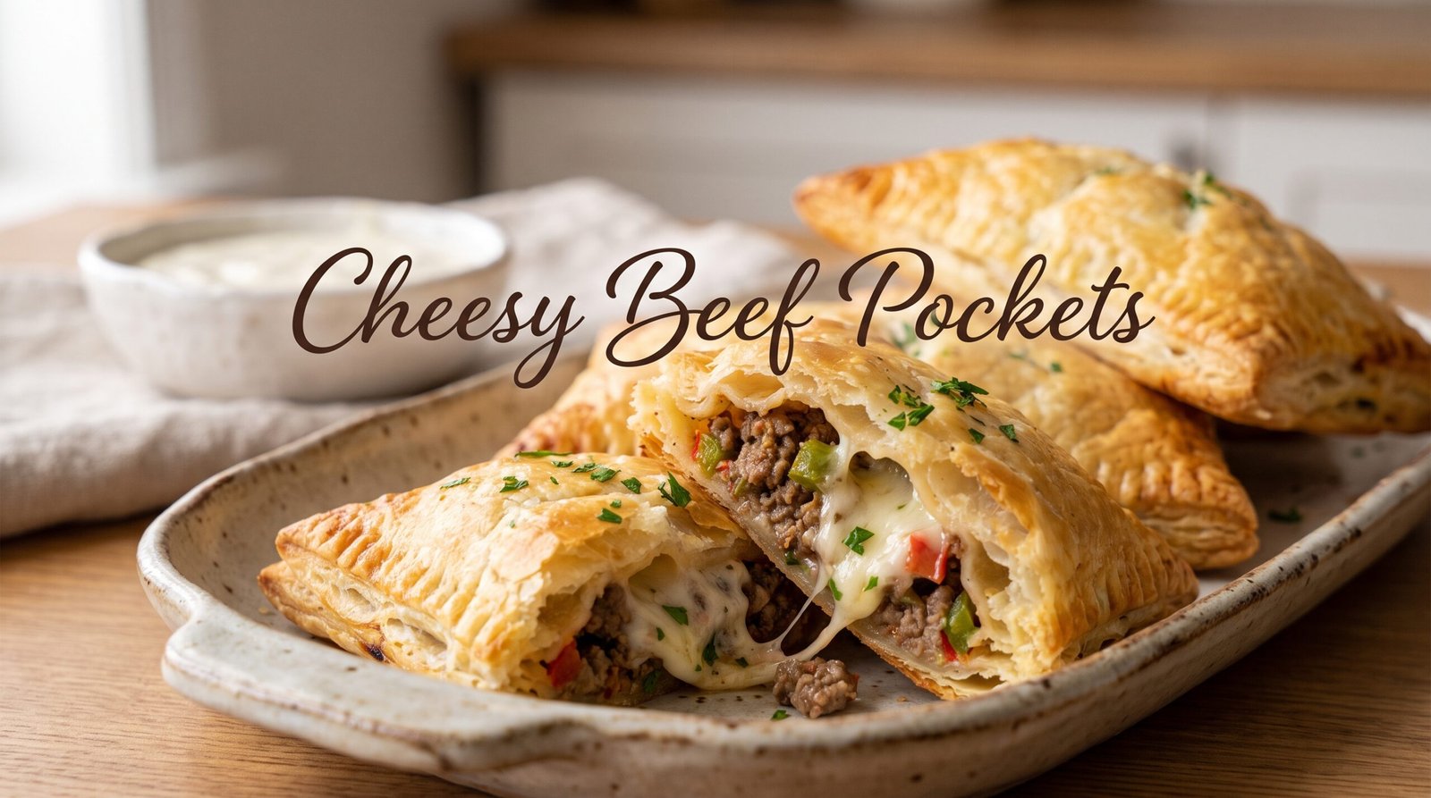 Baked Beef Pockets Recipe: Cheesy, Golden & Easy