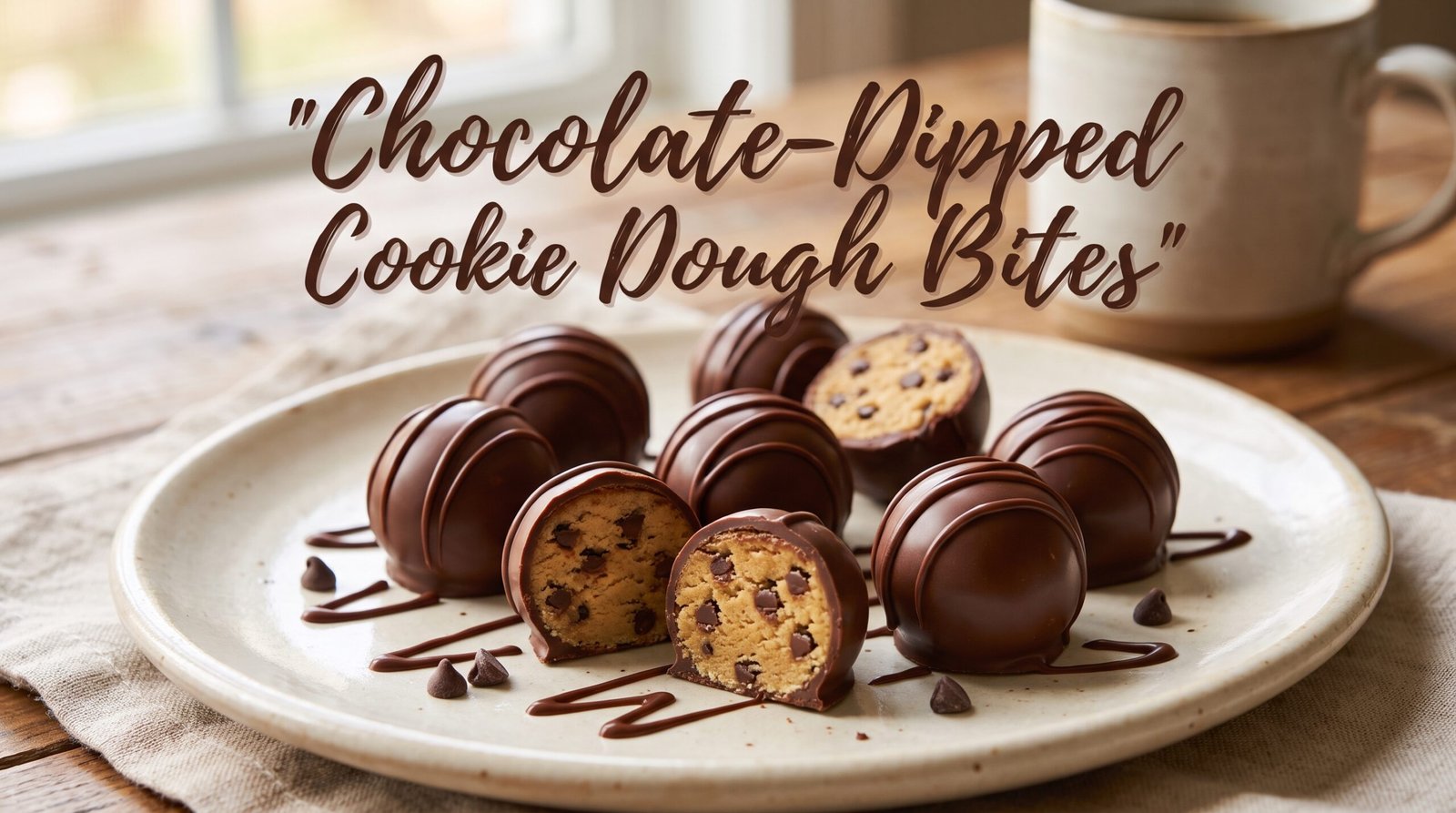 Cookie Dough Bites โ Easy Chocolate-Dipped Treats