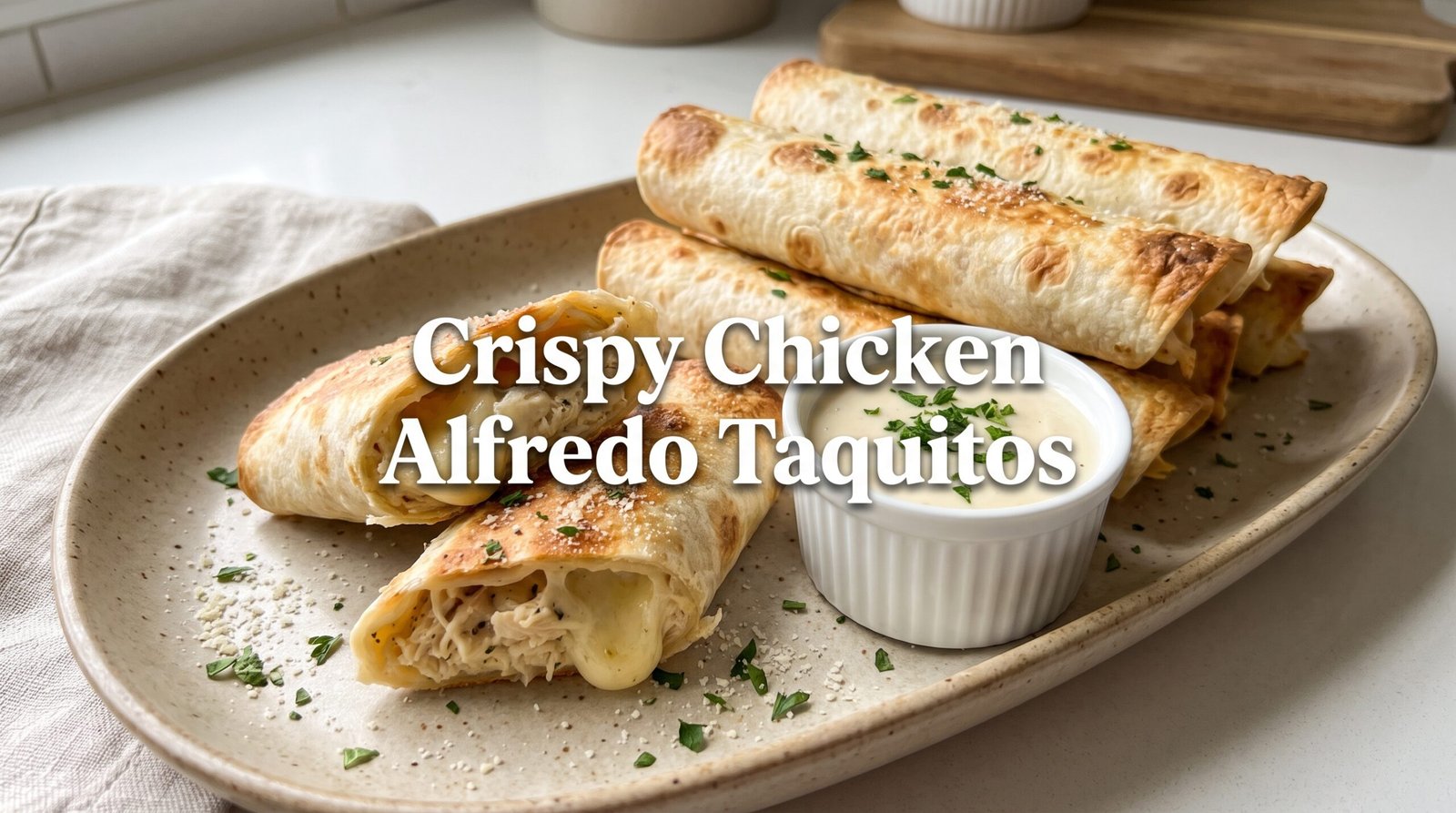 Chicken Alfredo Taquito Recipe: Crispy & Cheesy Bites